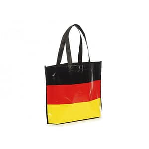 Einkaufstasche, schwarz/rot/gold