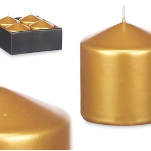 Kerzen Gold, 8 cm, 4er Set