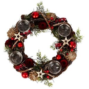 Adventskranz mit 4 Teelichtern, 34 cm
